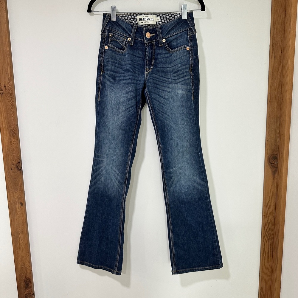 Ariat Perfect Rise Real Rosa Bootcut Jeans Womens 25S Lita Dark Wash 10027713